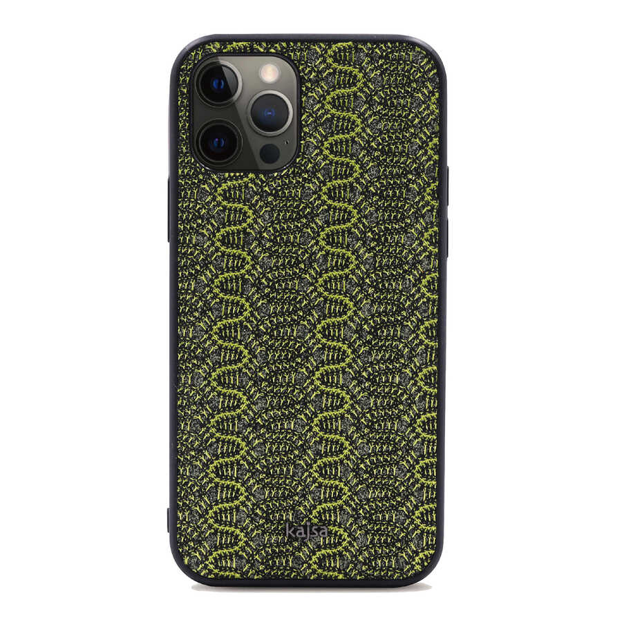 Apple iPhone 12 Pro Max Uyumlu Kılıf Kajsa Glamorous Serisi Waterfall Pattern Kapak