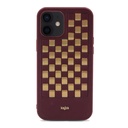 Apple iPhone 12 Uyumlu Kılıf Kajsa Preppie Serisi Spotlight Woven Kapak
