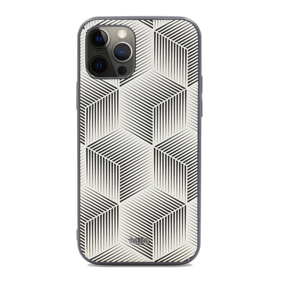 Apple iPhone 12 Pro Max Uyumlu Kılıf Kajsa Splendid Serisi 3D Cube Kapak
