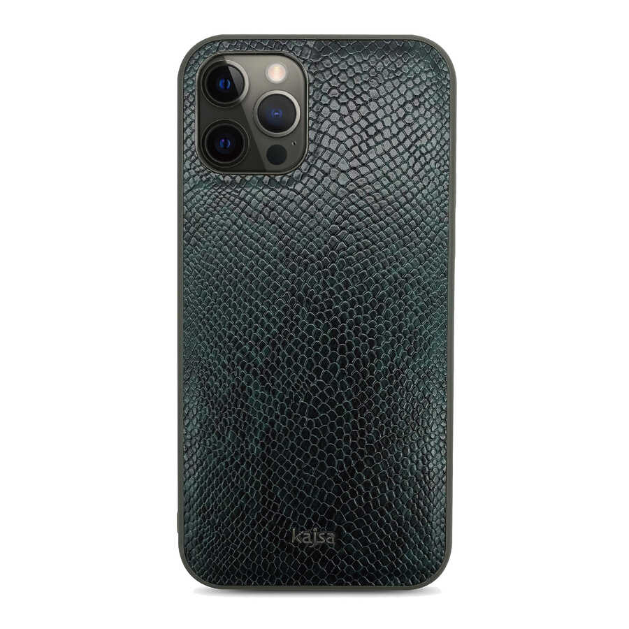 Apple iPhone 12 Pro Max Uyumlu Kılıf Kajsa Glamorous Serisi Snake Pattern Kapak