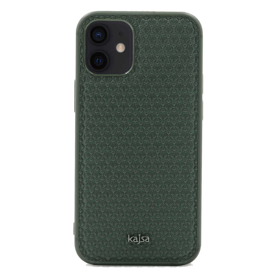 Apple iPhone 12 Uyumlu Kılıf Kajsa Splendid Serisi 3D Leaf Kapak