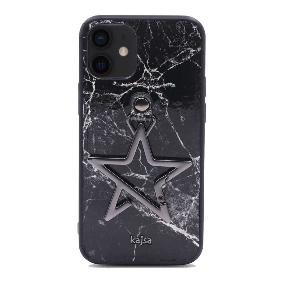 Apple iPhone 12 Uyumlu Kılıf Kajsa Starry Serisi Marble Kapak