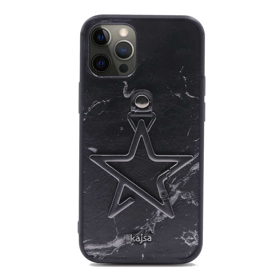 Apple iPhone 12 Pro Max Uyumlu Kılıf Kajsa Starry Serisi Marble Kapak