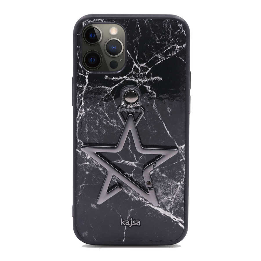 Apple iPhone 12 Pro Max Uyumlu Kılıf Kajsa Starry Serisi Marble Kapak