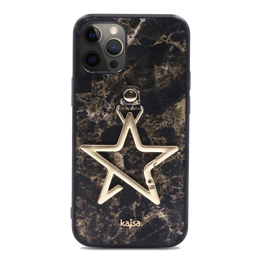 Apple iPhone 12 Pro Max Uyumlu Kılıf Kajsa Starry Serisi Marble Kapak