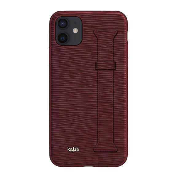 Apple iPhone 12 Uyumlu Kılıf Kajsa Wave Pattern Handstrap Kapak
