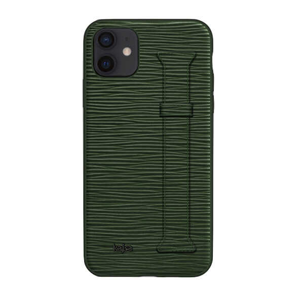Apple iPhone 12 Uyumlu Kılıf Kajsa Wave Pattern Handstrap Kapak