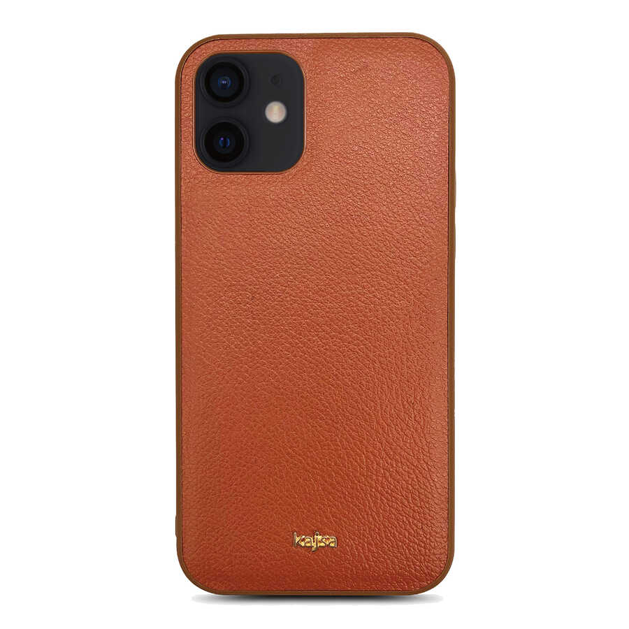 Apple iPhone 12 Uyumlu Kılıf ​Kajsa Luxe Collection Hakiki Deri Kapak
