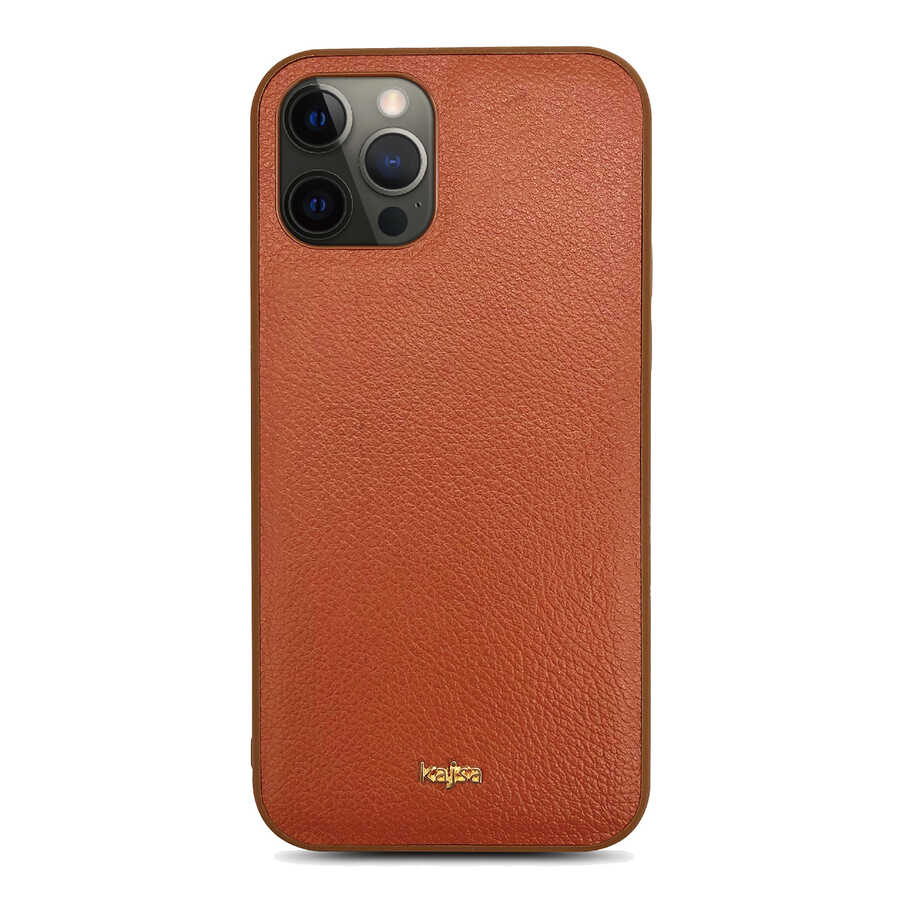 Apple iPhone 12 Pro Max Uyumlu Kılıf ​Kajsa Luxe Collection Hakiki Deri Kapak
