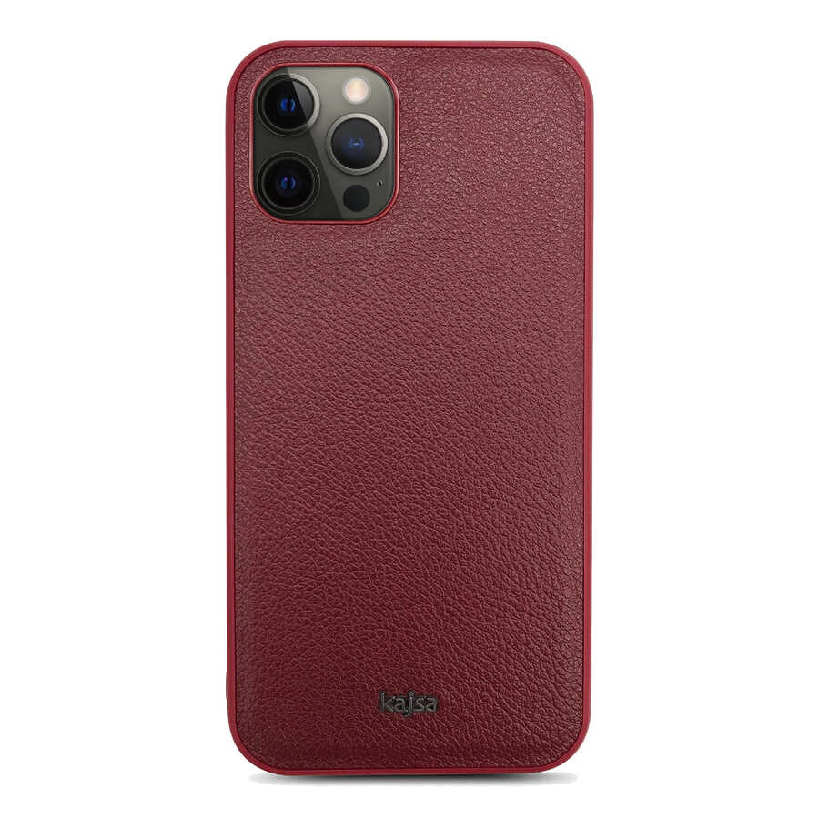 Apple iPhone 12 Pro Max Uyumlu Kılıf ​Kajsa Luxe Collection Hakiki Deri Kapak