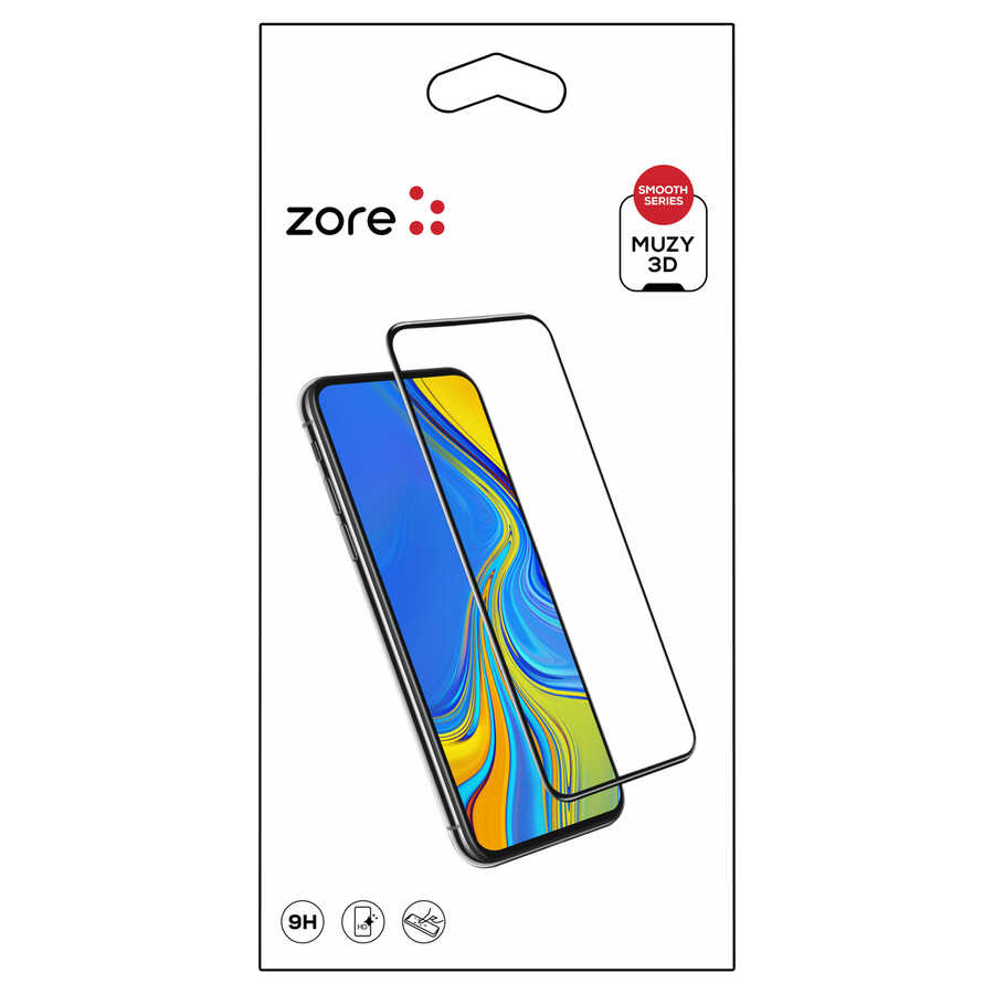 Apple iPhone 11 Pro Max Uyumlu Zore 3D Muzy Temperli Cam Ekran Koruyucu