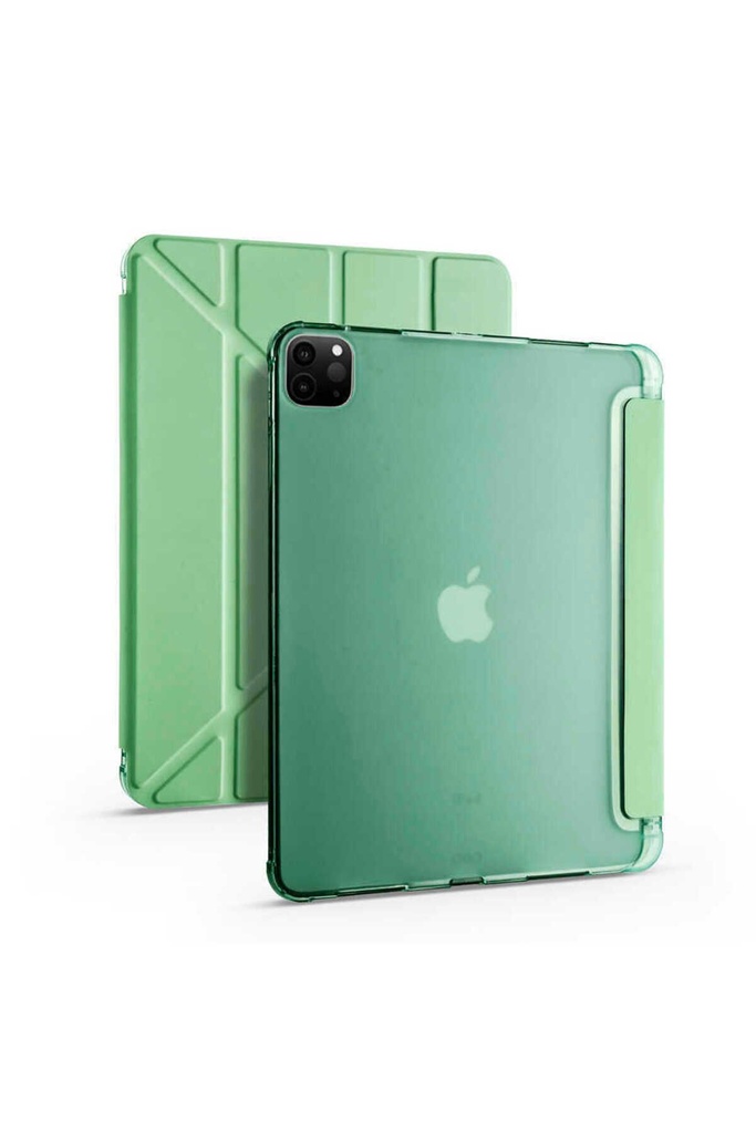 Apple iPad Pro 12.9 2021 (5.Nesil) Uyumlu Kılıf Zore Tri Folding Kalem Bölmeli Standlı Kılıf