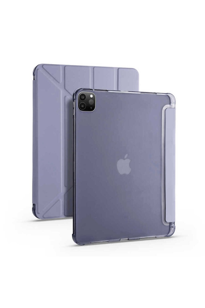 Apple iPad Pro 12.9 2021 (5.Nesil) Uyumlu Kılıf Zore Tri Folding Kalem Bölmeli Standlı Kılıf