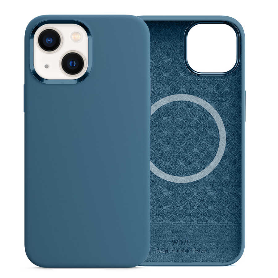 Apple iPhone 13 Uyumlu Kılıf Wiwu M-safe Magnetic Silikon Kapak