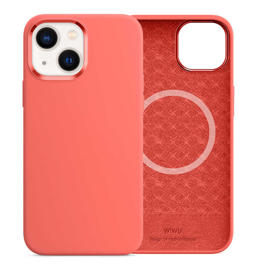 Apple iPhone 13 Uyumlu Kılıf Wiwu M-safe Magnetic Silikon Kapak