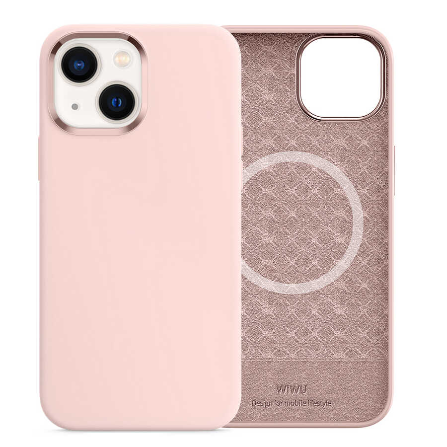 Apple iPhone 13 Uyumlu Kılıf Wiwu M-safe Magnetic Silikon Kapak
