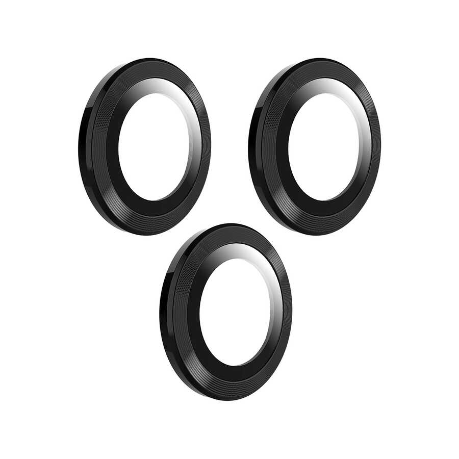 [RNZ-TA69655] Apple iPhone 13 Pro Max Uyumlu Go Des Eagle Kamera Lens Koruyucu (Siyah)
