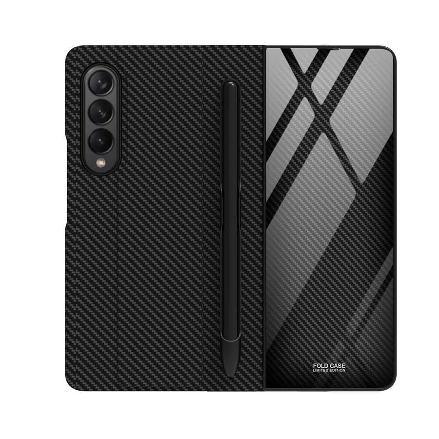 [RNZ-TA64055] Samsung Galaxy Z Fold 3 Uyumlu Kılıf Zore Kalem Bölmeli Droga Kılıf