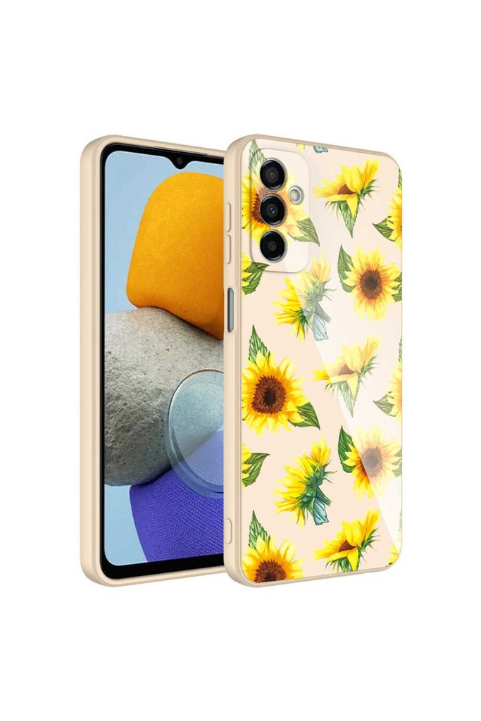 Samsung Galaxy M23 Uyumlu Kılıf Kamera Korumalı Desenli Sert Silikon Zore Epoksi Kapak