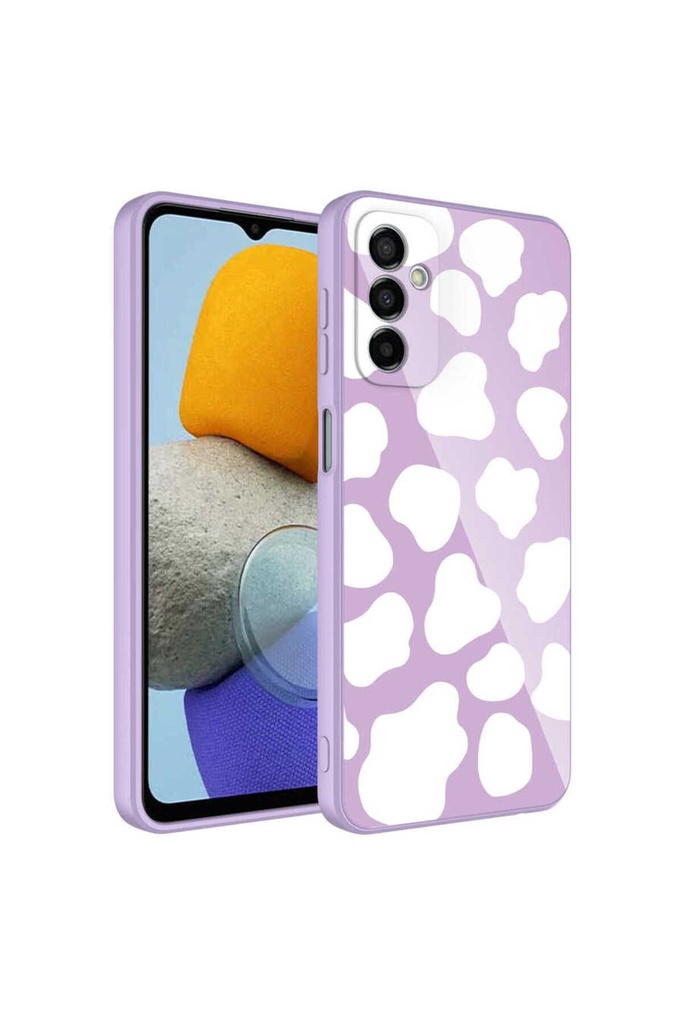 Samsung Galaxy M23 Uyumlu Kılıf Kamera Korumalı Desenli Sert Silikon Zore Epoksi Kapak