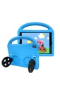 Apple iPad 10.2 (9.Nesil) Uyumlu Zore Wheel Car Tekerlek Standlı Tablet Eva Silikon Kılıf