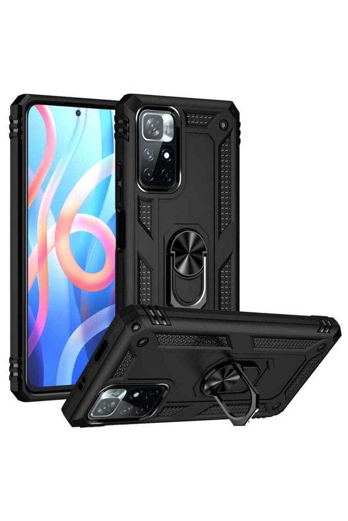 [RNZ-TA63595] Xiaomi Redmi Note 11T 5G Uyumlu Kılıf Zore Vega Kapak (Siyah)