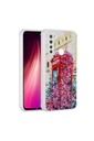 Xiaomi Redmi Note 8 Uyumlu Kılıf Simli Desenli Kamera Korumalı Parlak Zore Popy Kapak