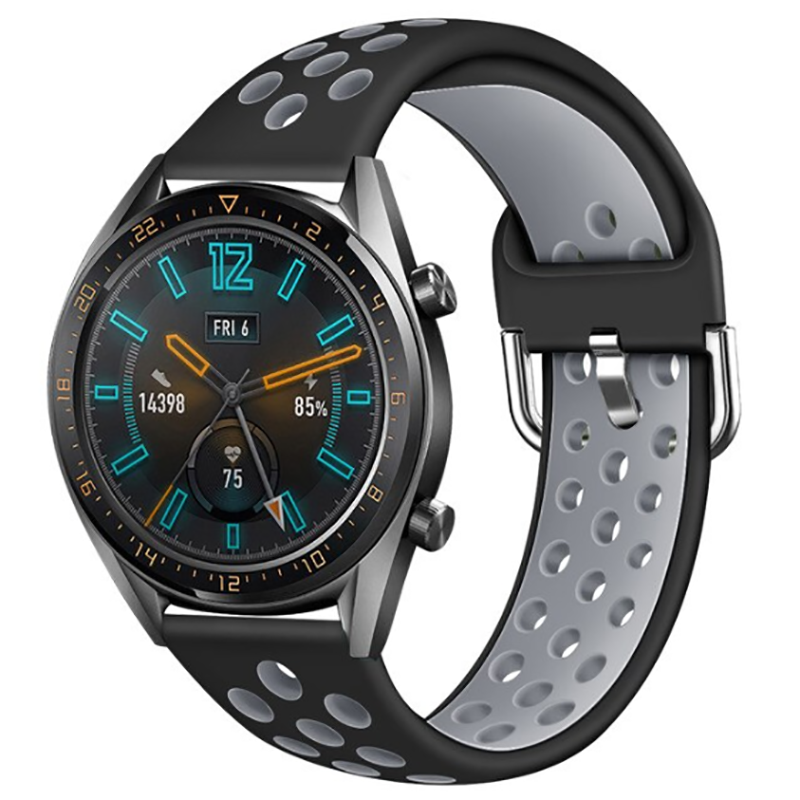 Huawei Watch GT 3 46mm Uyumlu Kordon Silikon Metal Başlıklı Esnek KRD-10 Kayış