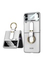 Samsung Galaxy Z Flip 3 Uyumlu Kılıf Zore Flip Ring Kıpta Kapak