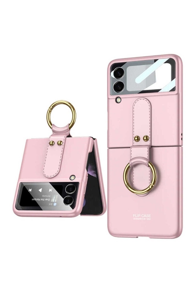 Samsung Galaxy Z Flip 3 Uyumlu Kılıf Zore Flip Ring Kıpta Kapak