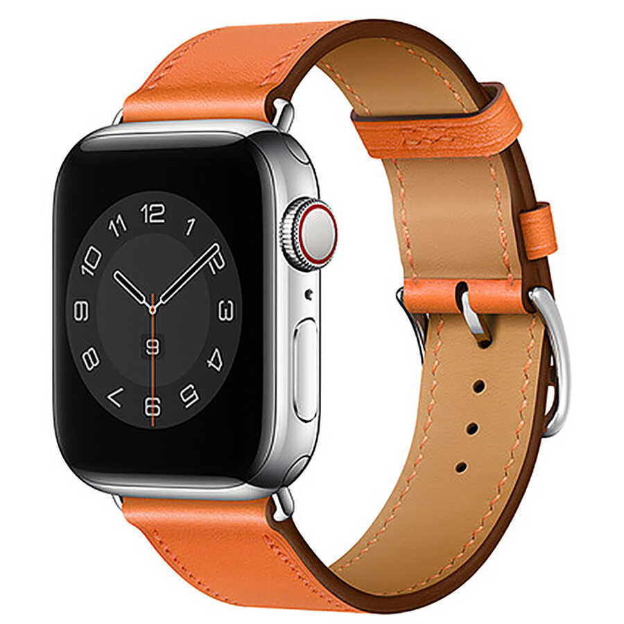 Apple Watch 42mm Uyumlu Wiwu Attleage Watchband Hakiki Deri Kordon