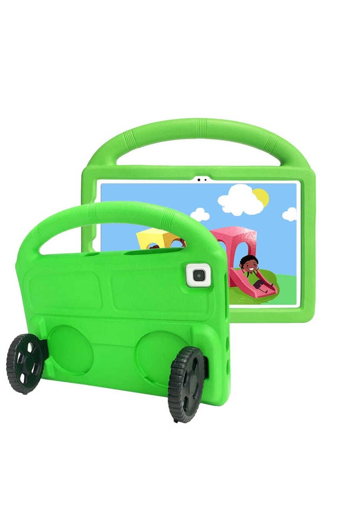 Samsung Galaxy Tab S6 Lite P610 Uyumlu Zore Wheel Car Tekerlek Standlı Tablet Eva Silikon Kılıf