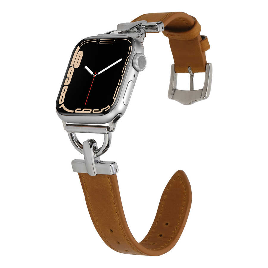 ​​​Apple Watch 42mm Uyumlu KRD-53 Deri Kordon