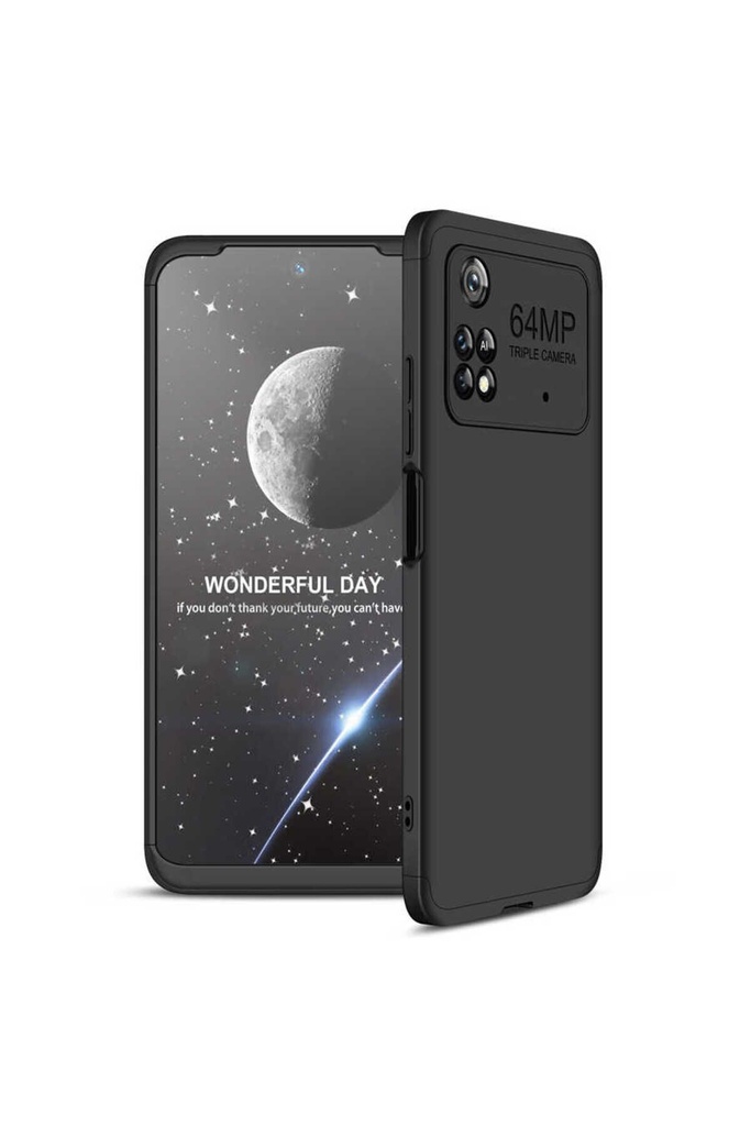 [RNZ-TA72426] Xiaomi Poco M4 Pro 4G Uyumlu Kılıf Zore Ays Kapak (Siyah)