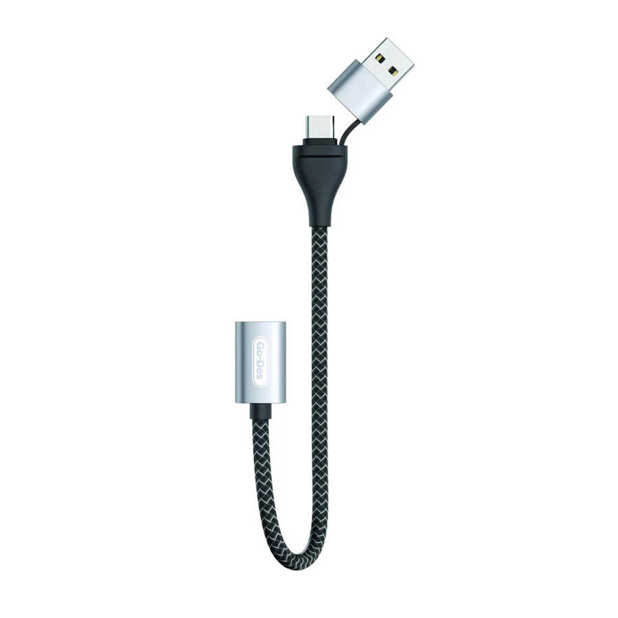 [RNZ-TA64214] Go Des GD-UC316 2 in 1 Type-C ve USB Arayüzlü OTG Kablo