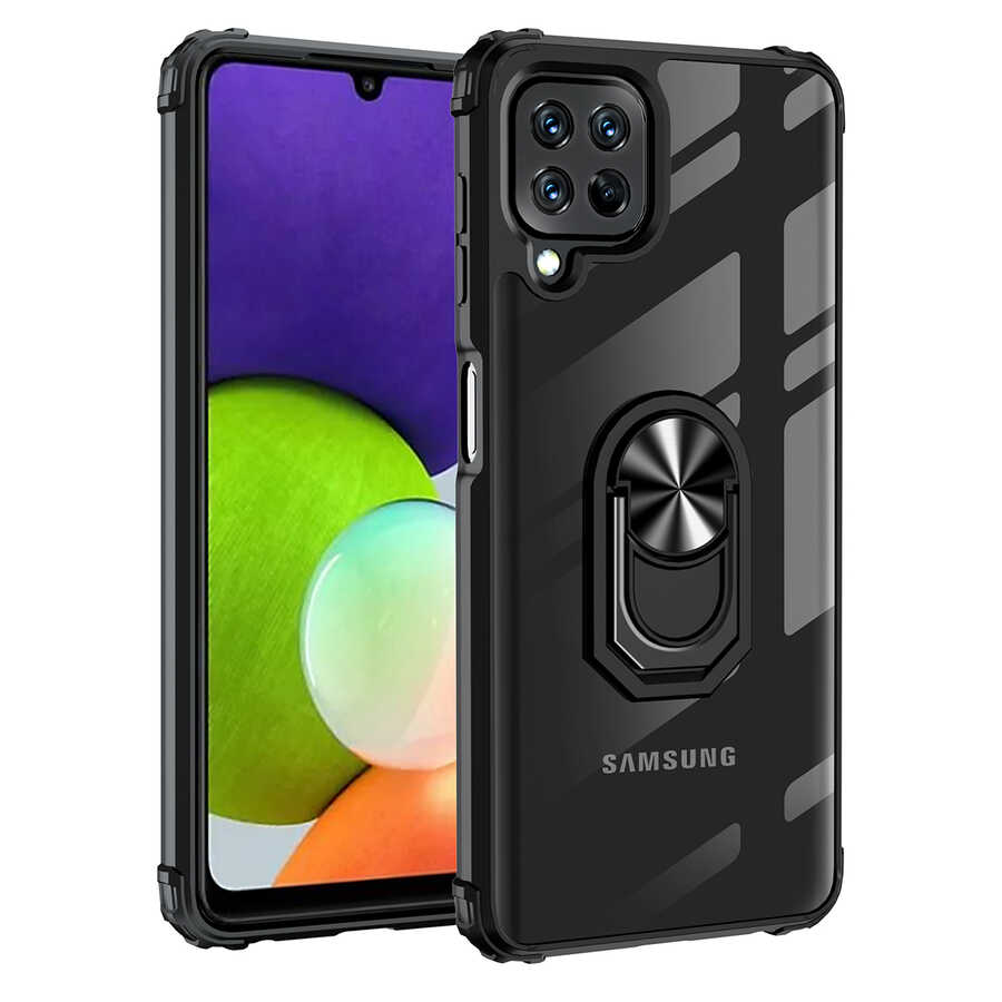 [RNZ-TA64337] Samsung Galaxy M22 Uyumlu Kılıf Zore Mola Kapak (Siyah)