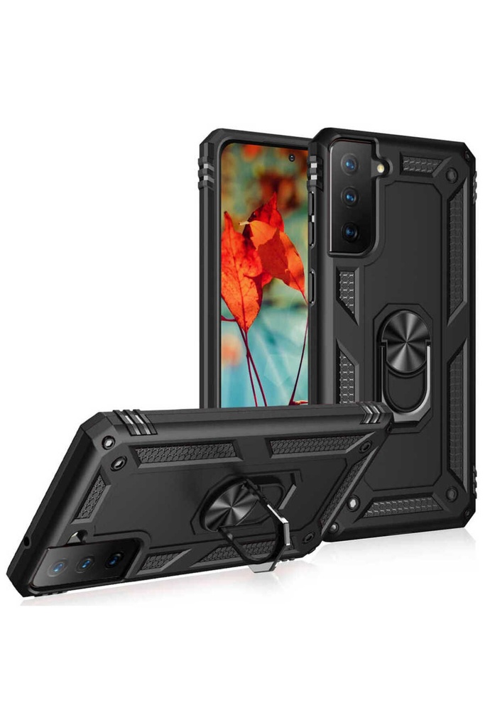 [RNZ-TA64668] Samsung Galaxy S21 FE Uyumlu Kılıf Zore Vega Kapak (Siyah)