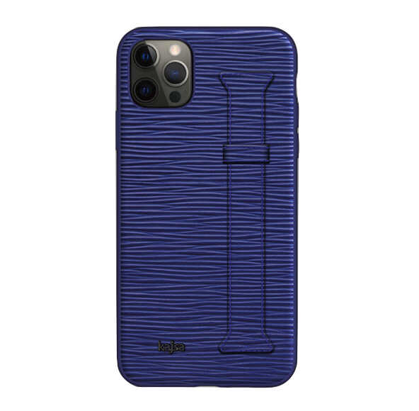 Apple iPhone 12 Pro Max Uyumlu Kılıf Kajsa Wave Pattern Handstrap Kapak