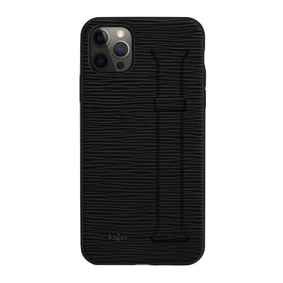 Apple iPhone 12 Pro Max Uyumlu Kılıf Kajsa Wave Pattern Handstrap Kapak