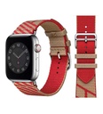 Apple Watch 38mm Uyumlu Kordon Kumaş Renkli Metal Klipsli KRD-51 Hasır Kayış
