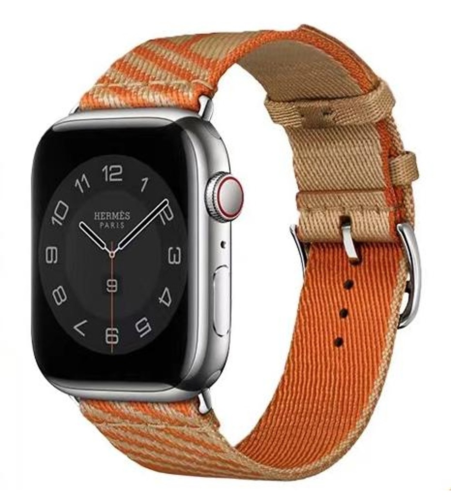 Apple Watch 38mm Uyumlu Kordon Kumaş Renkli Metal Klipsli KRD-51 Hasır Kayış