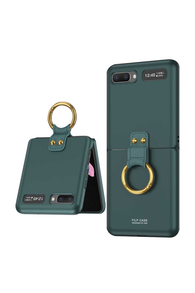 Samsung Galaxy Z Flip Uyumlu Kılıf Zore Flip Ring Kıpta Kapak