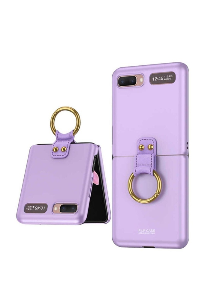 Samsung Galaxy Z Flip Uyumlu Kılıf Zore Flip Ring Kıpta Kapak