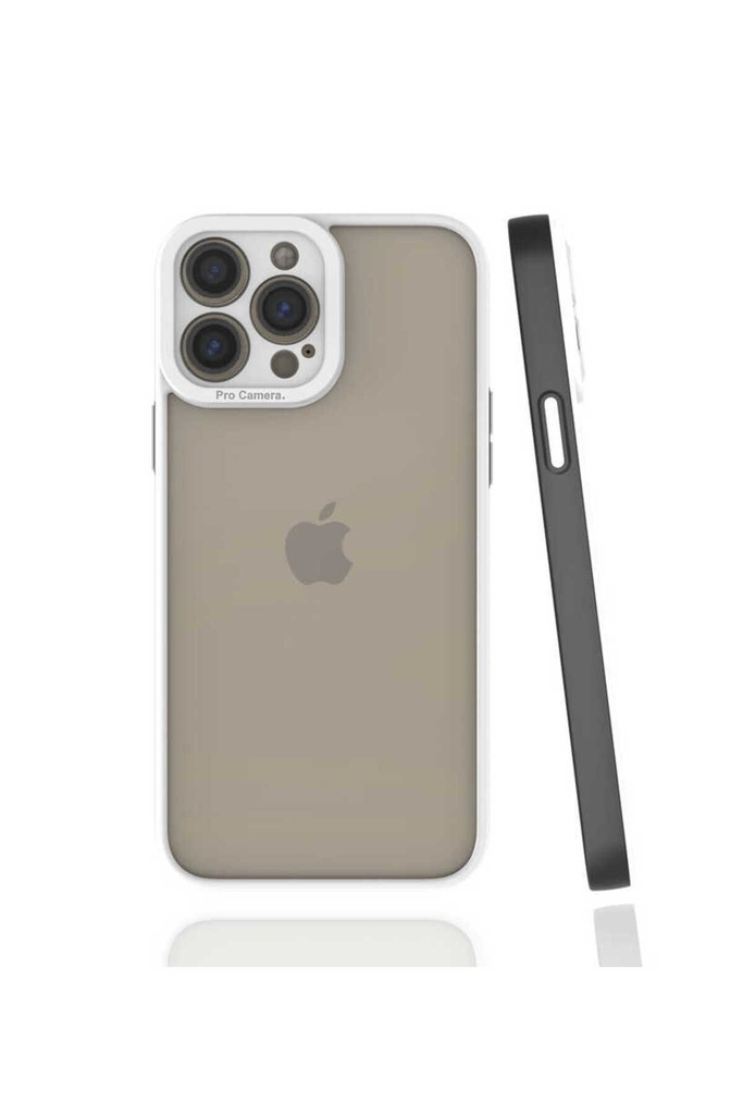 [RNZ-TA64996] Apple iPhone 13 Pro Max Uyumlu Kılıf Zore Mima Kapak (Siyah)