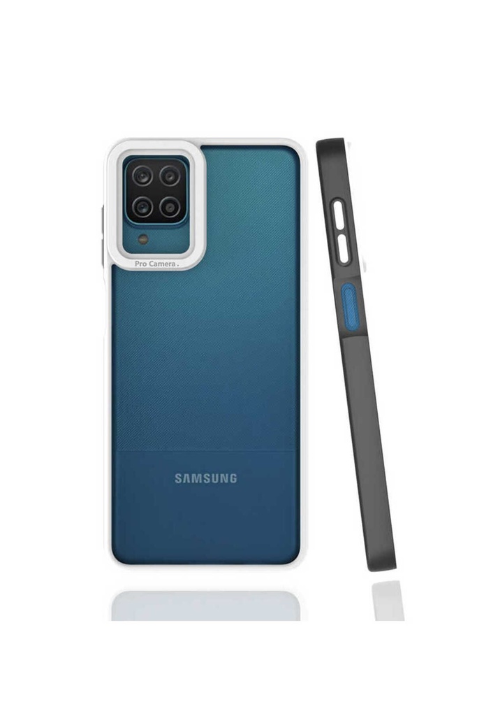 [RNZ-TA65041] Samsung Galaxy A12 Uyumlu Kılıf Zore Mima Kapak (Siyah)