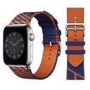 Apple Watch 7 41mm Uyumlu Kordon Kumaş Renkli Metal Klipsli KRD-51 Hasır Kayış