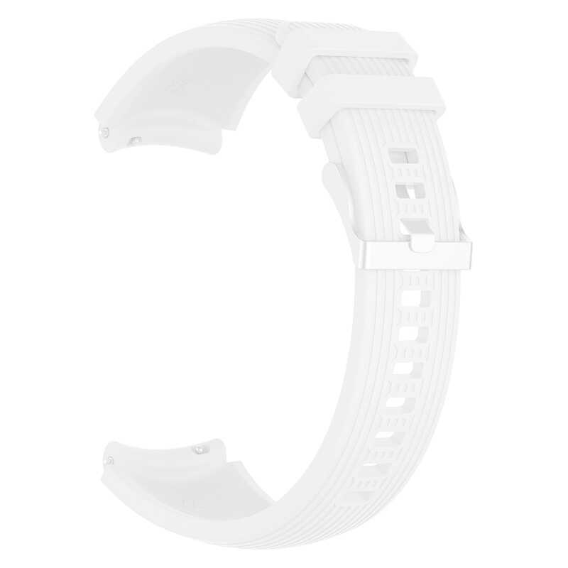 Huawei Watch GT 3 46mm Uyumlu Kordon Silikon Çizgili Spor Yumuşak KRD-18 Kayış
