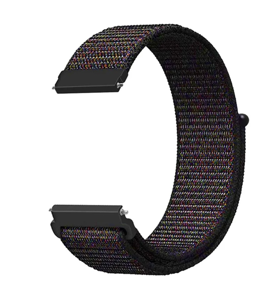 Huawei Watch GT 3 46mm Uyumlu Kordon Hasır Örgü Cırt Cırtlı Terletmeyen Zore KRD-03 Kumaş Kayış