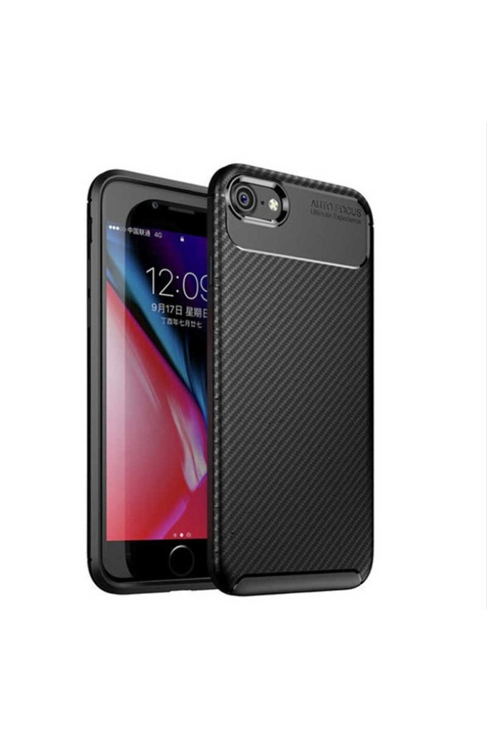 [RNZ-TA65766] Apple iPhone SE 2022 Uyumlu Kılıf Zore Negro Silikon Kapak (Siyah)