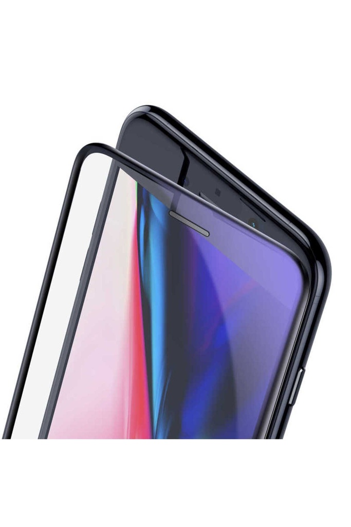 [RNZ-TA65839] Apple iPhone SE 2022 Uyumlu Zore Anti-Dust Glass Temperli Ekran Koruyucu (Siyah)